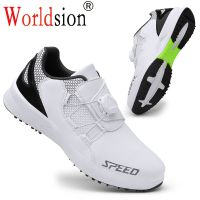 ✧✧◐ Waterproof Golf Shoes Men Spikeless Golf Sneakers Big Size 46 47 Luxury Golfers Walking Shoes Anti Slip Athletic Sneakers