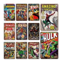 【CW】 Comic Metal Plate Tin Sign Man Cave Gamer Room Poster X-men Iron Painting Wall