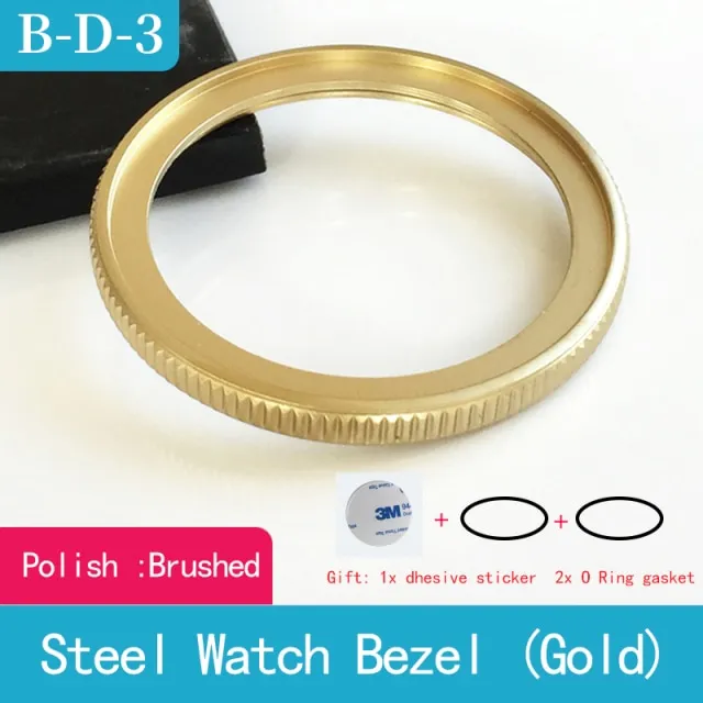 Watch Bezel Insert Steel Rotating Ring For SEIKO SKX007 Diver Black