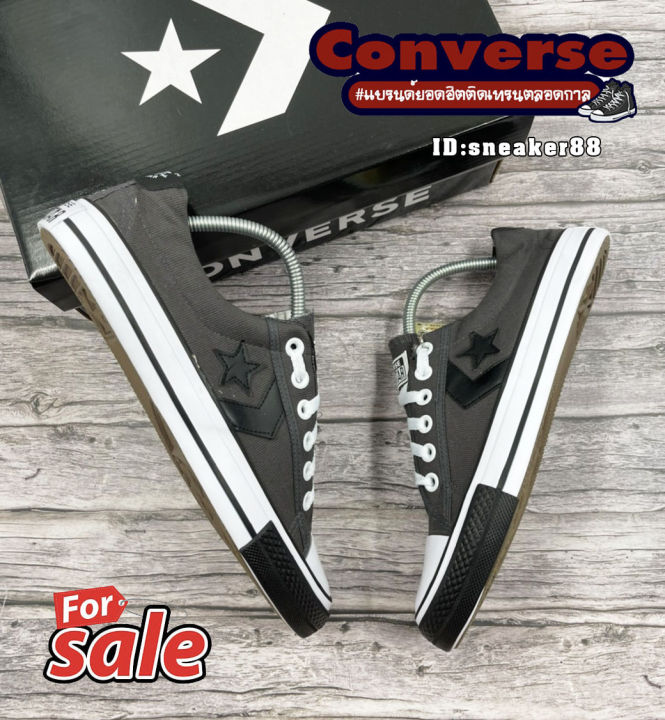 รองเท้าคอนเวิร์ส-converse-สวยแท้100-สีดำล้วน-รองเท้าผ้าใบ-รองเท้าลำลอง-ติดเทรนตลอดกาล