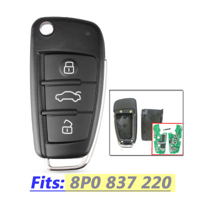 Remote Key for Audi 8P08372205FA009272-10 Car A3 S3 A4 S4 TT 434MHz with ID48 Chip 2005 2006 2007 2008 2009 2010 2011 2012 2013