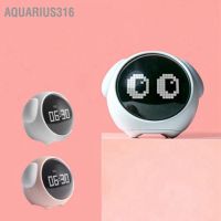 wuhau Aquarius316 Expression Clock รูปร่างสุนัขน่ารักมัลติฟังก์ชั่น LED นาฬิกาปลุกดิจิตอลเสียงเปิดใช้งานไฟกลางคืน