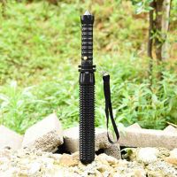 Self Defense Baseball Bat LED Flashlight Aluminum Alloy Zoomable Powerful Tactical Emergency Torch USB Rechargeable Lamp Rechargeable  Flashlights