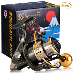 Fishing Reel 5000 Series Max Drag 10kg 5.1:1 Spinning Reel Metal