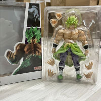 SHFiguart Angry Broly อะนิเมะรูปผมสีเขียว2รูปแบบ Dark Fighting Broly Action Figure ของเล่นคริสต์มาส Gift