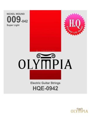 Olympia  HQE-0942 สายกีตาร์ไฟฟ้า เบอร์ 9 แบบ Nickel Wound ของแท้ 100% (Super Light, 0.009 - 0.042)