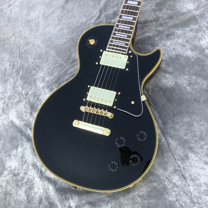 Gibson LP custom black twocolor optional 5layer fullwrapped electric
