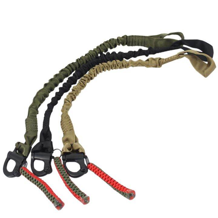 Tactical Quick Release Safety Sling Lanyard Retractable Retention Lanyards Outdoor Survival Rope