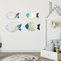 Fish Sculpture Wooden Easy Installation Fish Wall Art Decor for Office for Livingroom