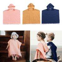 Baby Kids Hooded Cape Sleeveless Cloak Poncho Outwear Beach Swimwear Coverup Bath Robe Towel Wrap for Boys Kids Children