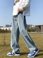 ▤✿ Hong Kong style Japanese retro jeans mens loose straight leg wide-leg daddy pants ins tide brand high street long pants