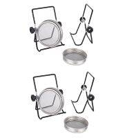 Sprouting Jar Mesh Lids Kit - 8 Pcs Sprouting Lids Stainless Steel Screen 2 Sprouting Stands Pack Foldable Adjustable