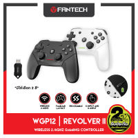 FANTECH WGP12 REVOLVER Wireless 2.4Ghz Gaming Controller จอยเกมมิ่ง joystick ระบบ X-input คอนโทรลเลอร์ พร้อมกิฟยางด้านข้างเพิ่มความกระชับมือ รูปทรงสไตล์ X-BOX ONE สำหรับ PC/PS3