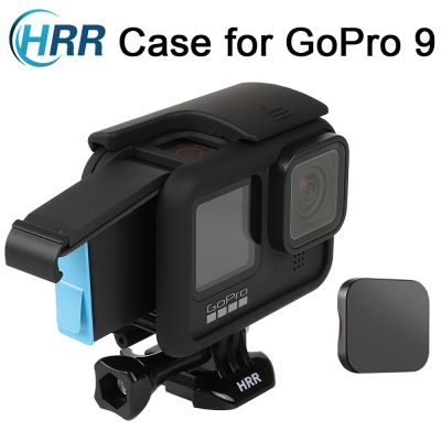 HRR Frame for GoPro Hero 10 9 Housing Border Protective Shell Case Accessories with Quick Pull Movable Socket Screw Lens Cap