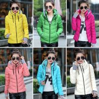 ZOGAA Winter Women Parkas Female Basic Jackets with Hat Women Hooded Coats Padded Cotton Short Jacket Womens Outwear Outfits