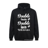 Sudadera con capucha para hombre y mujer, prenda de embarazo con doble problema, con estampado de doble amor, para la familia