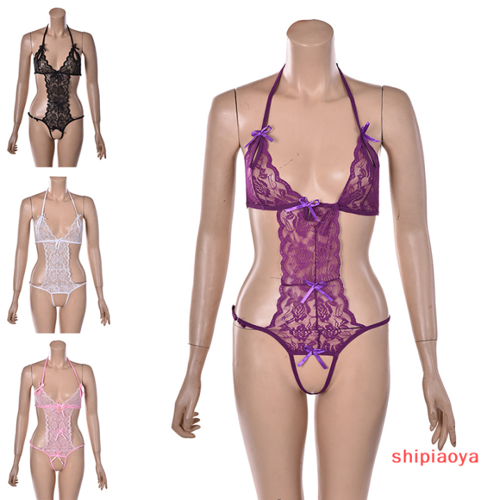shipiaoya-1xsexy-ชุดชั้นในสตรีสำหรับกลางคืนชุดชั้นในชุดนอนเบบี้ดอลชุดลูกไม้-g-string