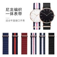 hot style Suitable for dw watch strap men and women pure black red blue nylon chain matching