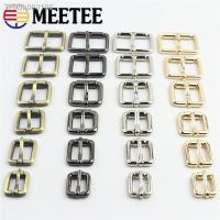 ㍿ 10Pcs Meetee 10-38mm Metal Adjustable Buckles for Bag Strap Leather Backpack Belt Roller Pin Buckle DIY Hardware Accessories