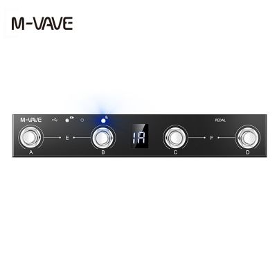 M-VAVE สวิตซ์แบบไร้สาย BT สำหรับตัวควบคุมมิดิ4ปุ่มรองรับ USB เท้าควบคุม MIDI ที่เหยียบแพดเดิลกีตาร์ควบคุมแอป