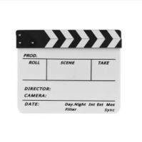 ฉากแอ็คชันฉากแอ็คชัน Director Scene Slate Film White Clapboard ภาพยนตร์ตัดฉากแอ็คชันกระดานชนวนเป็นบอร์ดตบตัดพร้อมปากกามาร์กเกอร์, สีดำ/ไม้สีขาว