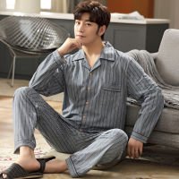 Pajamas Set Men 2021 Spring Casual Loungewear Long Sleeve Cardigan Suit Pajamas for Men 4xl 5xl Boys Pijama Tracksuit