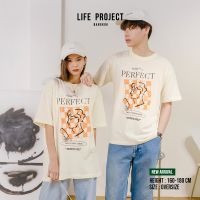 [LIFEPROJECTBKK] DARLING ITS A PERFECT Oversize F -  เสื้อยืดโอเวอร์ไซส์ สกรีนลายตารางหมากฮอตสุดฮิต ผ้านุ่ม สกรีนเต็มเสื้อ