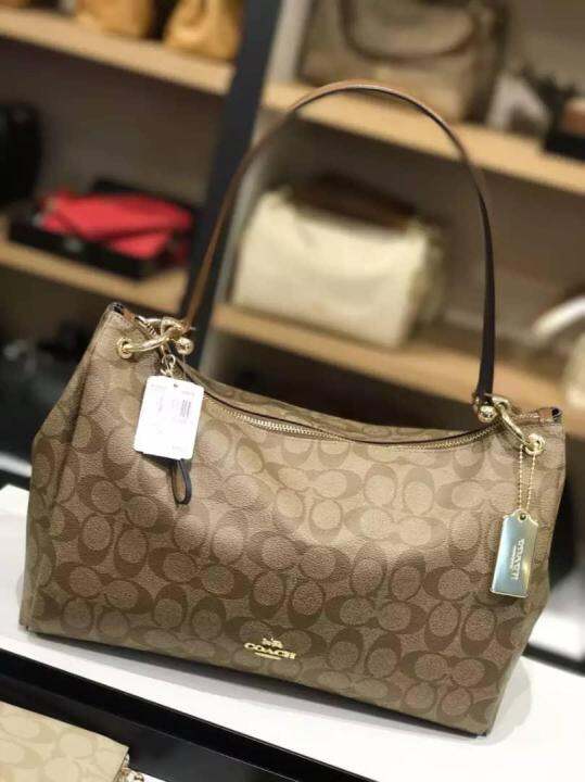 [PRE ORDER] COACH Mia Shoulder Bag in Signature Canvas (F28967) Lazada