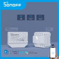 SONOFF สวิตช์อัจฉริยะบลูทูธไร้สาย16A R3ขนาดเล็กพร้อมสวิตช์ S-MATE คู่ไม่มีสายกลางควบคุมระยะไกลทำงานสำหรับ Alexa Google Home