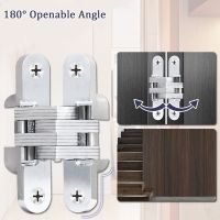 2Pcs Folding Invisible Stainless Steel Concealed Hidden Hinges Cross Door Hinge Furniture Supplies Window Accessories