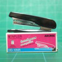 เครื่องเย็บกระดาษ อโรม่า Aroma Stapler HD-10NR สีดำ ใช้เย็บกระดาษหนาไม่เกิน 20 แผ่น (70แกรม) ใส่ลวดเย็บได้ 50 ตัว CCHAITIP STATIONERY เครื่องเขียน อุปกรณ์สำนักงาน ออฟฟิศ