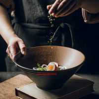 Japanese Creative Noodle Bowl Tableware Set Commercial Bamboo Hat Ceramic Bowl Household Large Ramen Rice Noodles Soup Bowl