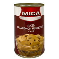 ไมก้า เห็ดแชมปิญองสไลด์ในน้ำเกลือ 400 กรัม - Champignon Mushroom Sliced in Brine 400g Mica brand