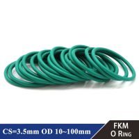 10Pcs FKM O Ring CS 3.5mm OD 10 100mm Sealing Gasket Insulation Oil Resistant High Temperature Resistance Fluorine Rubber O Ring