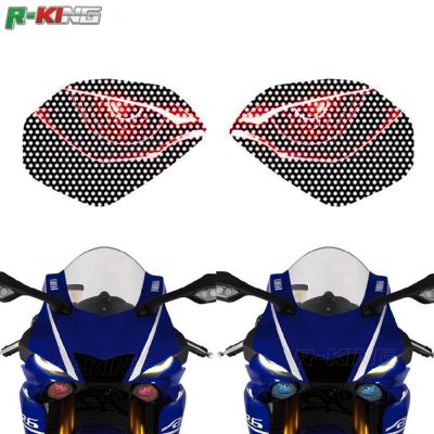 【hot】 YZF 2015 2016 2017 2018 YZFR1 Motorcycle Headlight Sticker Guard light Stickers Protector Film Decoration