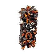 microgood Halloween Swag Wreath Fall Garland Front Door Hanging Porch Sign