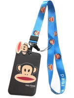 PAUL FRANK  สายคล้องคอ สายคล้องบัตร ซองใส่บัตร ที่ใส่บัตร พร้อมสายคล้องคอ (2cm) ลาย PAUL FRANK BB  มีตุกตาเล็ก แถม สำหรับบัตร 5.5x8.5CM NOEYNEST