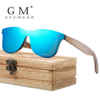 GM Walnut Wooden Sunglasses Women Brand Designer Retro Wood SunGlasses For Men Mirror Shades Fashion Oculos Gafas De Sol 5029H