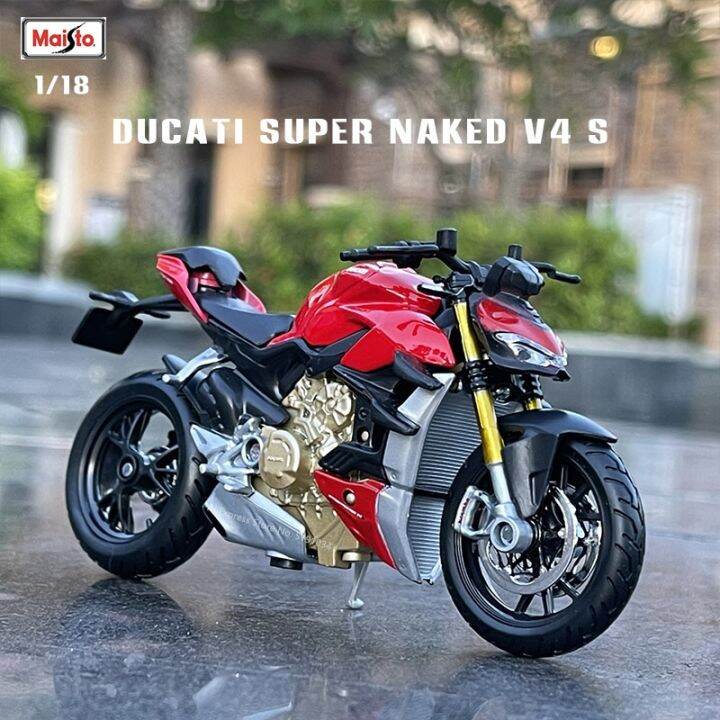 Maisto Ducati Super Naked V S Kawasaki Moto Car Original Authorized Simulation Alloy