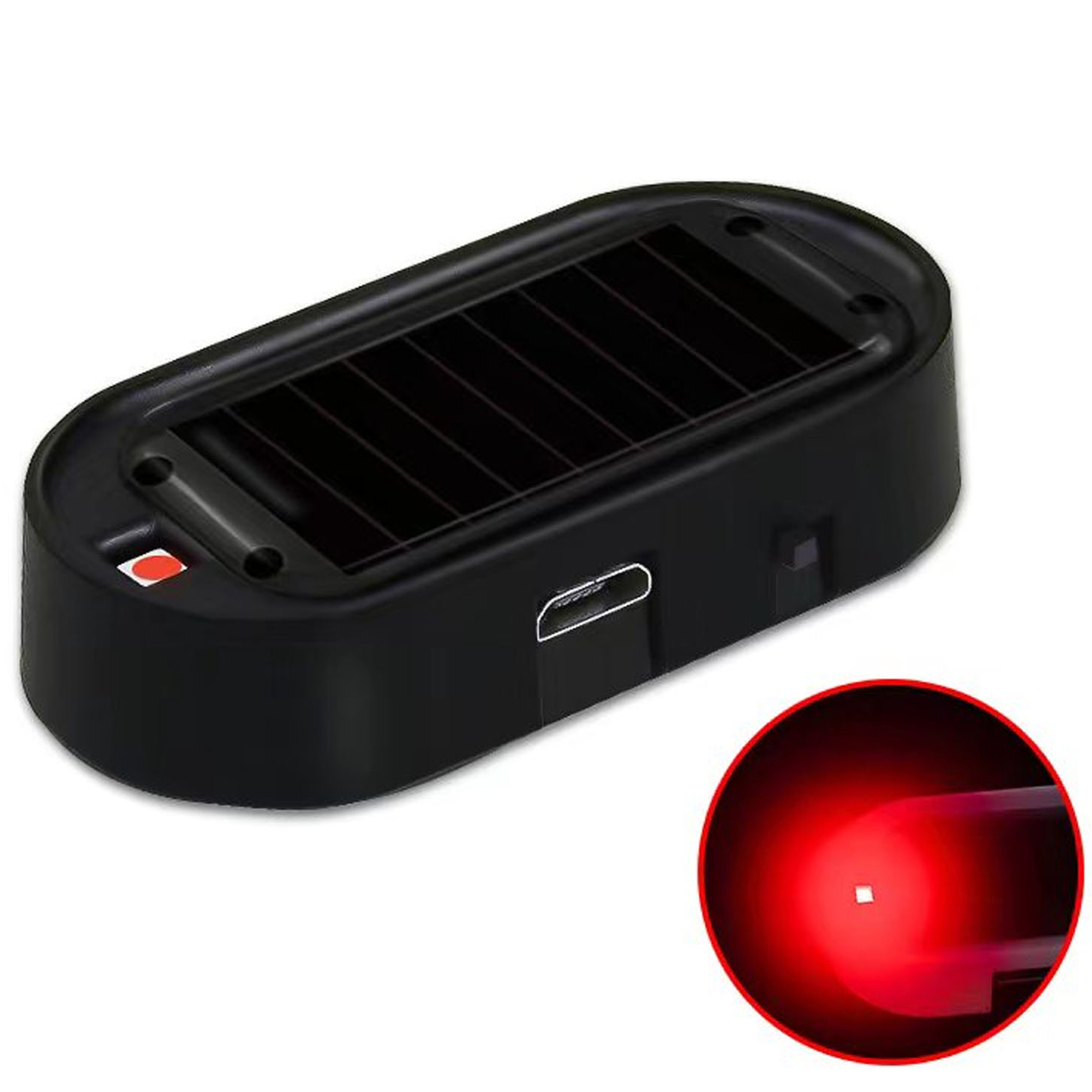 Wireless Car Solar Powered Simulated Dummy Alarm Warning Anti-Theft Caution Lamp LED Flashing Security Light 