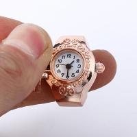 Girl 39;s Lovely Palm Civet Pattern Case Rhinestone Elastic Quartz Finger Ring Watch