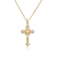 Hip hop jewelry iced cz cross jesus piece pendant necklace women