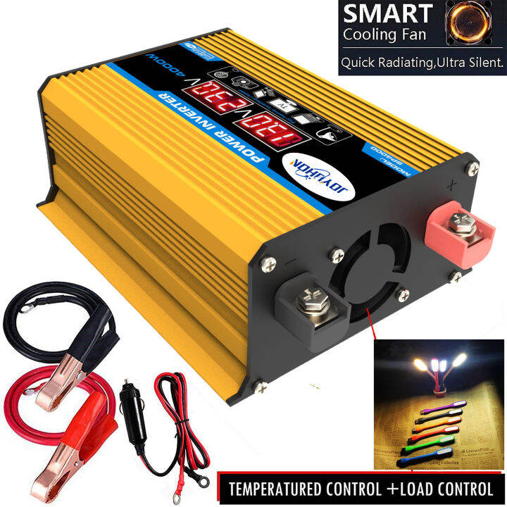 Joyuhon 4000w Solar Inverter 12v To 220v Modified Sine Wave Converter With Dual Usb And Led 1393