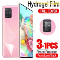 1-3PCS Hydrogel Film For Samsung Galaxy A51 A71 4G/5G A31 A21 A21S A11 Screen Protector Water Gel Protective Film Camera Glass