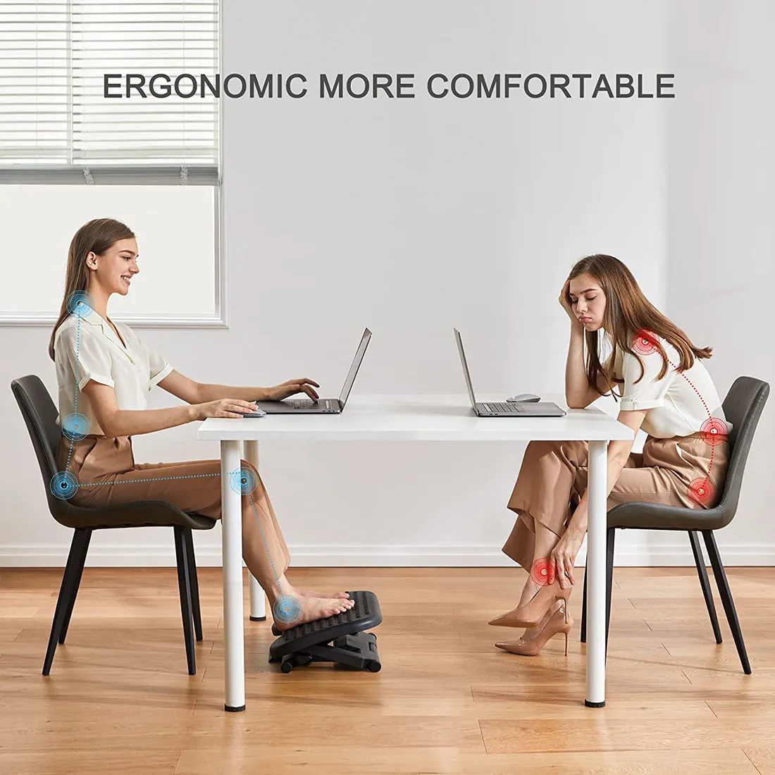 Mount-It! Ergonomic Footrest for Office or Home | Under Desk Tilting  Footrest | Adjustable Desk Foot Rest with Massaging Surface and 3 Tilt  Positions