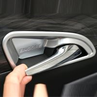 For Vauxhall Opel Mokka / Buick Encore 2016-2018 ABS Inner Car Door Pull Handle Protector Bowl Molding Cover Trim Sticker 4 Pcs