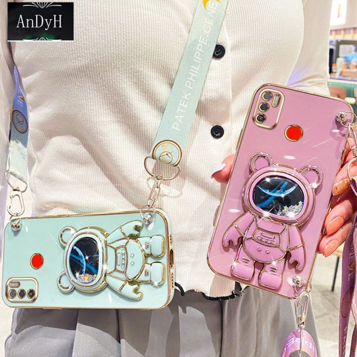 andyh-nbsp-casing-nbsp-for-infinix-tecno-spark-6-air-tecno-spark-5-air-phone-nbsp-case-nbsp-cute-nbsp-3d-nbsp-starry-nbsp-sky-nbsp-astronaut-nbsp-desk-nbsp-holder-nbsp-with-lanyard