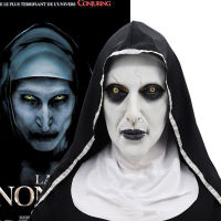 The Nun 2หน้ากากแม่ชีหน้ากากแต่งหน้าสยองขวัญฮาโลวีนหลอกใบหน้าน่ากลัวอุปกรณ์สวมศีรษะลาเท็กซ์