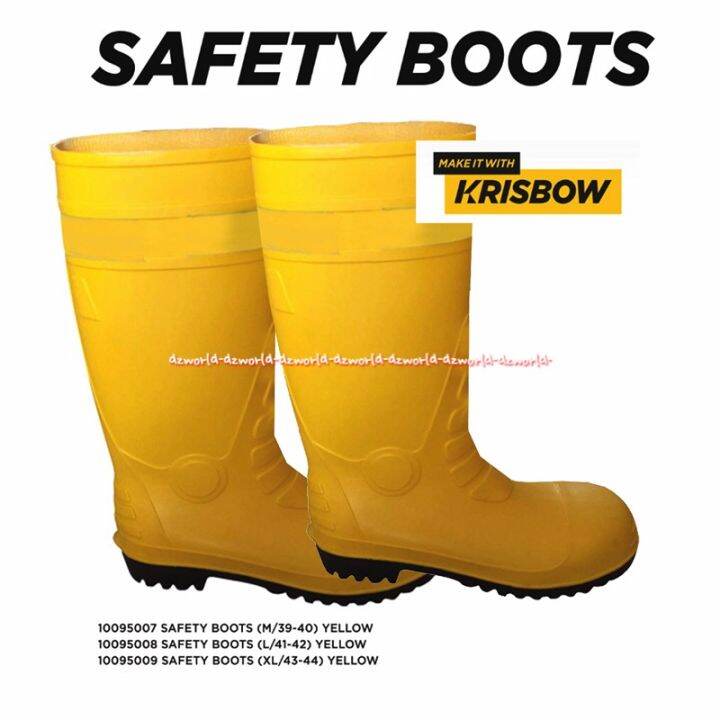 Krisbow Safety Boots Sepatu Bot Proyek Sepatu Hujan Kuning Yellow Lazada Indonesia 4697