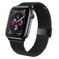 [HOT EWSGWJKKAI HOT] สำหรับ Apple Watch Band 44มม. 42มม. 45มม. 41มม. สร้อยข้อมือโลหะสแตนเลส Milanese Loop IWatch Series Ultra 49มม. 8 7 5 SE6 3